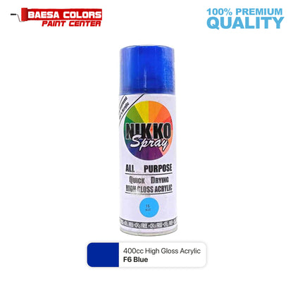 Nikko Acrylic-Based Spray Paint Flourescent F6 Blue 400cc