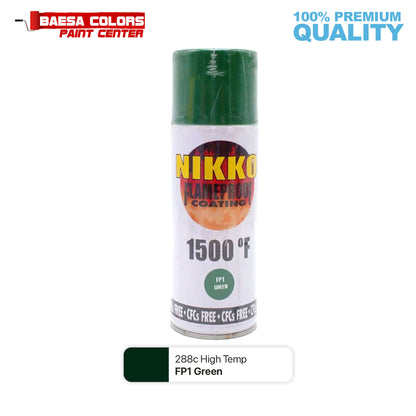 Nikko Acrylic-Based Spray Paint Flameproof FP1 Green 400cc