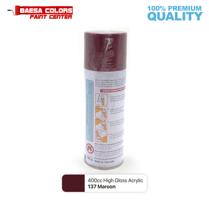 Nikko Acrylic-Based Spray Paint 137 Maroon 400cc