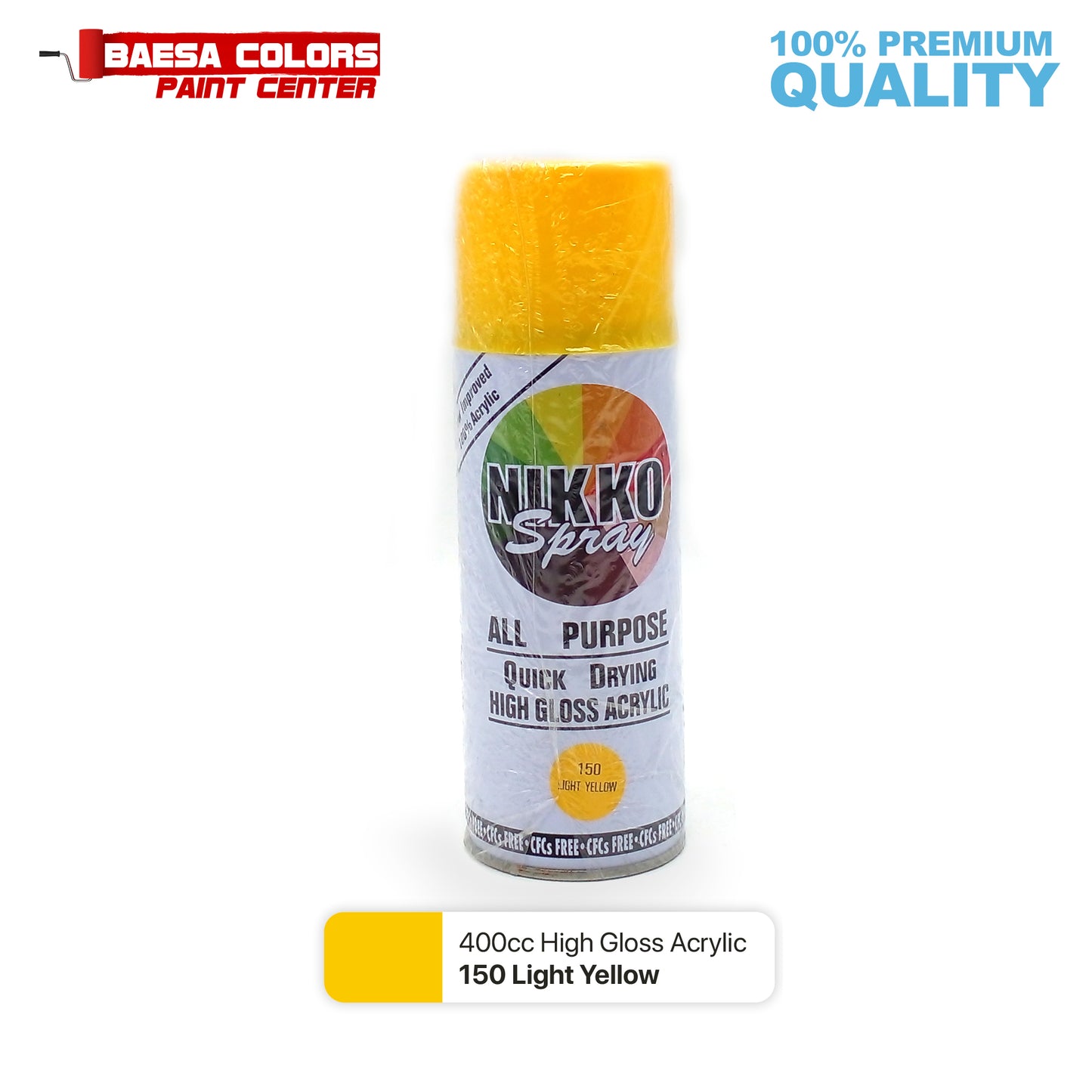 Nikko Acrylic-Based Spray Paint 150 Light Yellow 400cc