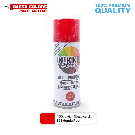 Nikko Acrylic-Based Spray Paint 151 Honda Red 400cc