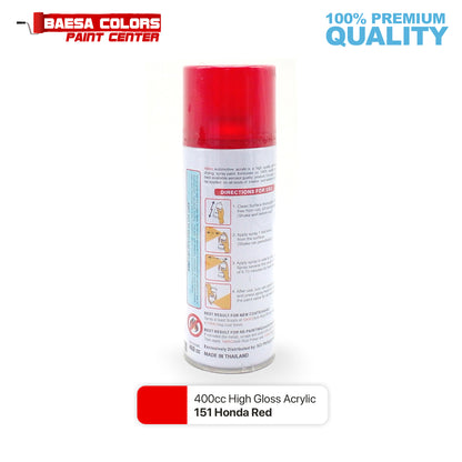 Nikko Acrylic-Based Spray Paint 151 Honda Red 400cc