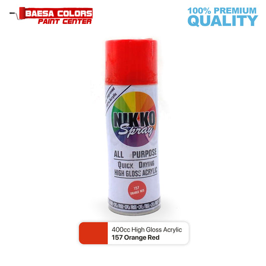 Nikko Acrylic-Based Spray Paint 157 Orange Red 400cc