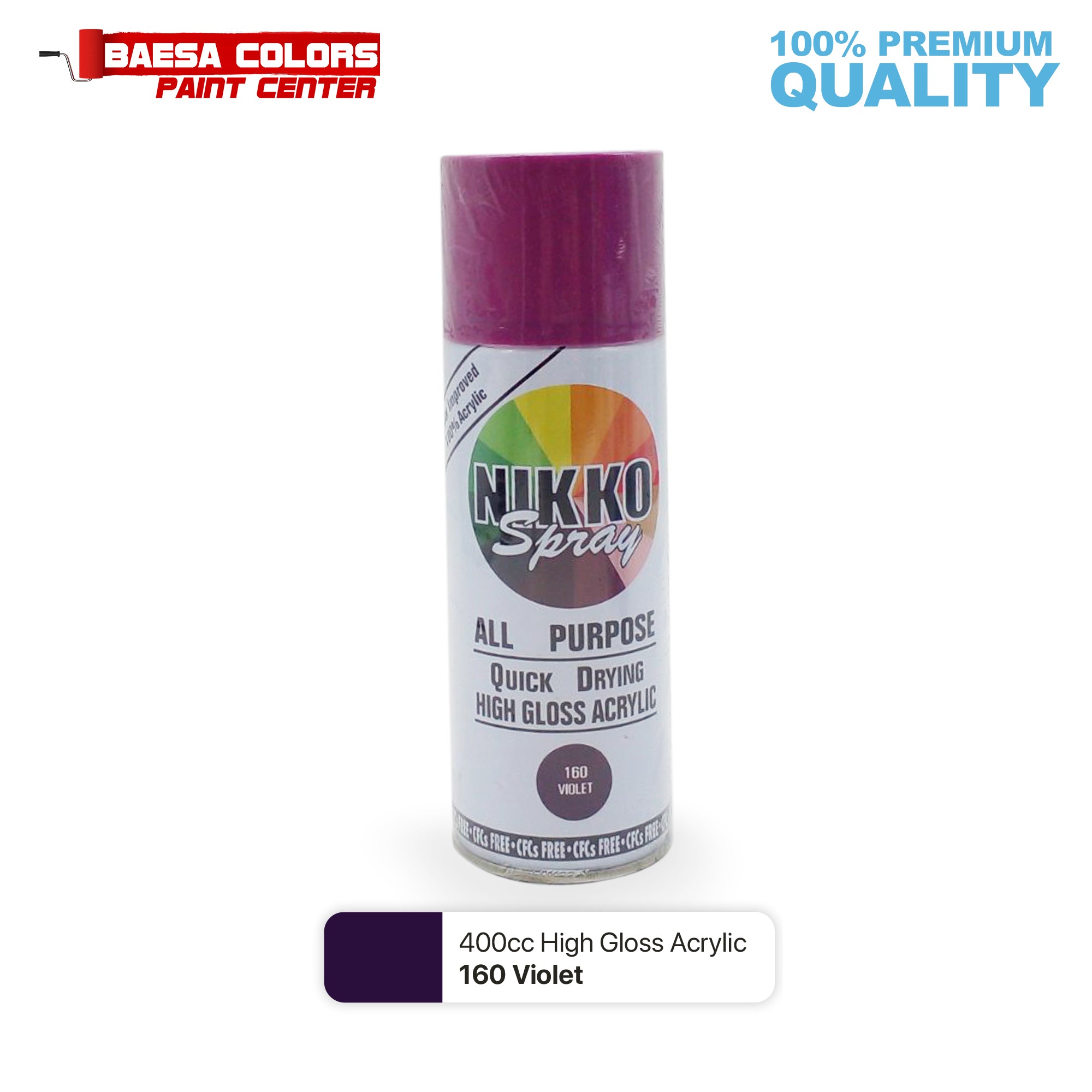 Color 160 Nikko Acrylic-Based Spray Paint 160 Violet 400cc – BAESA COLORS PAINT ...