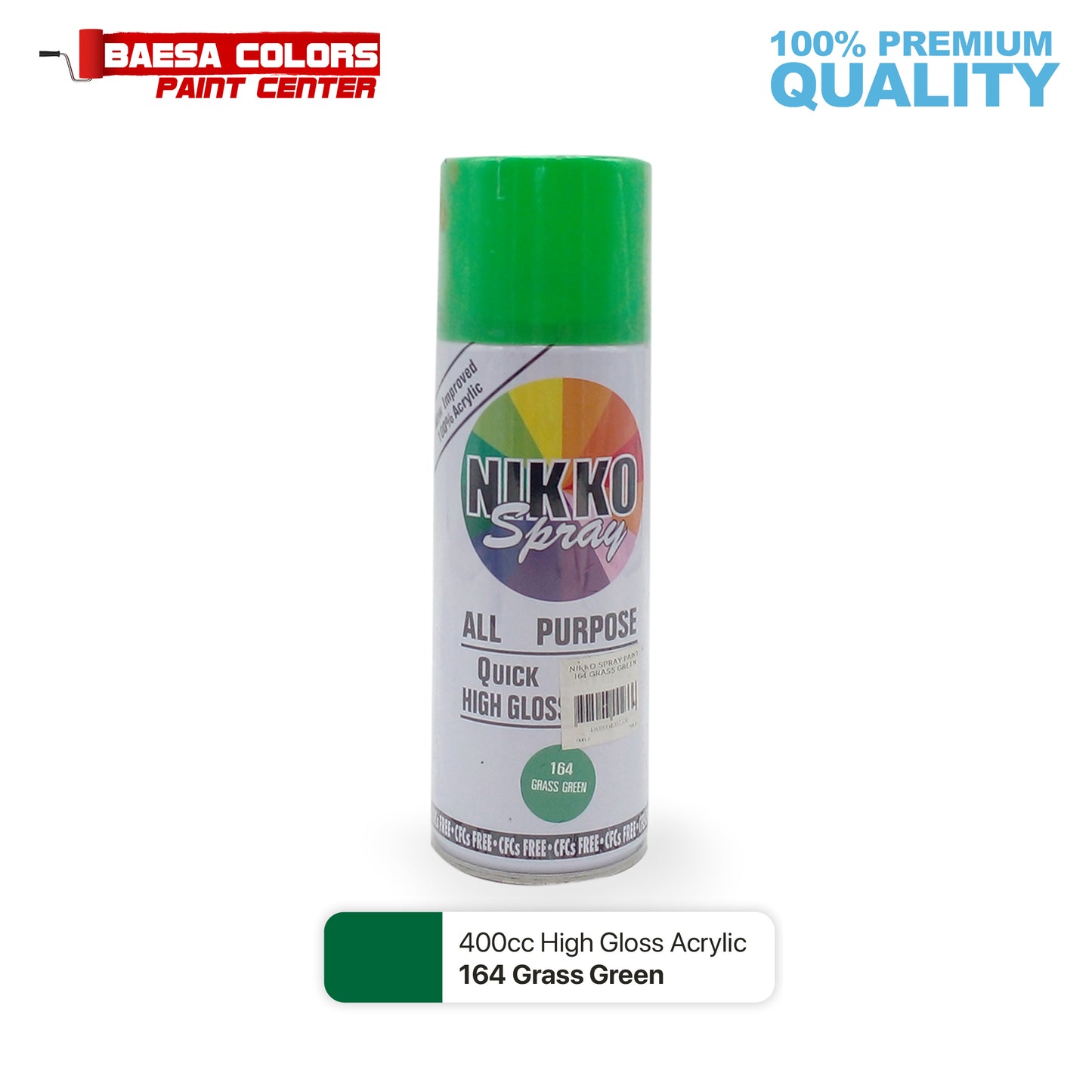 Nikko Acrylic-Based Spray Paint 164 Grass Green 400cc