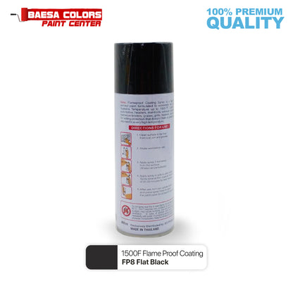 Nikko Acrylic-Based Spray Paint Flameproof FP8 Flat Black 400cc