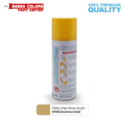 Nikko Acrylic-Based Spray Paint Metallic M166 Metallic Duchess Gold 400cc