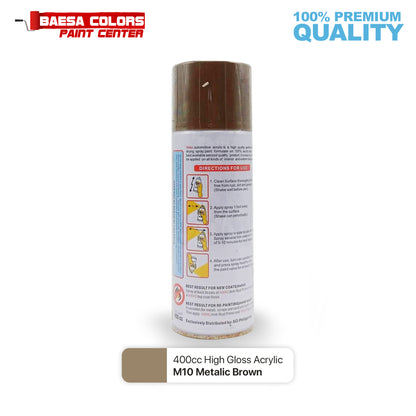 Nikko Acrylic-Based Spray Paint Metallic M10 Metallic Brown 400cc