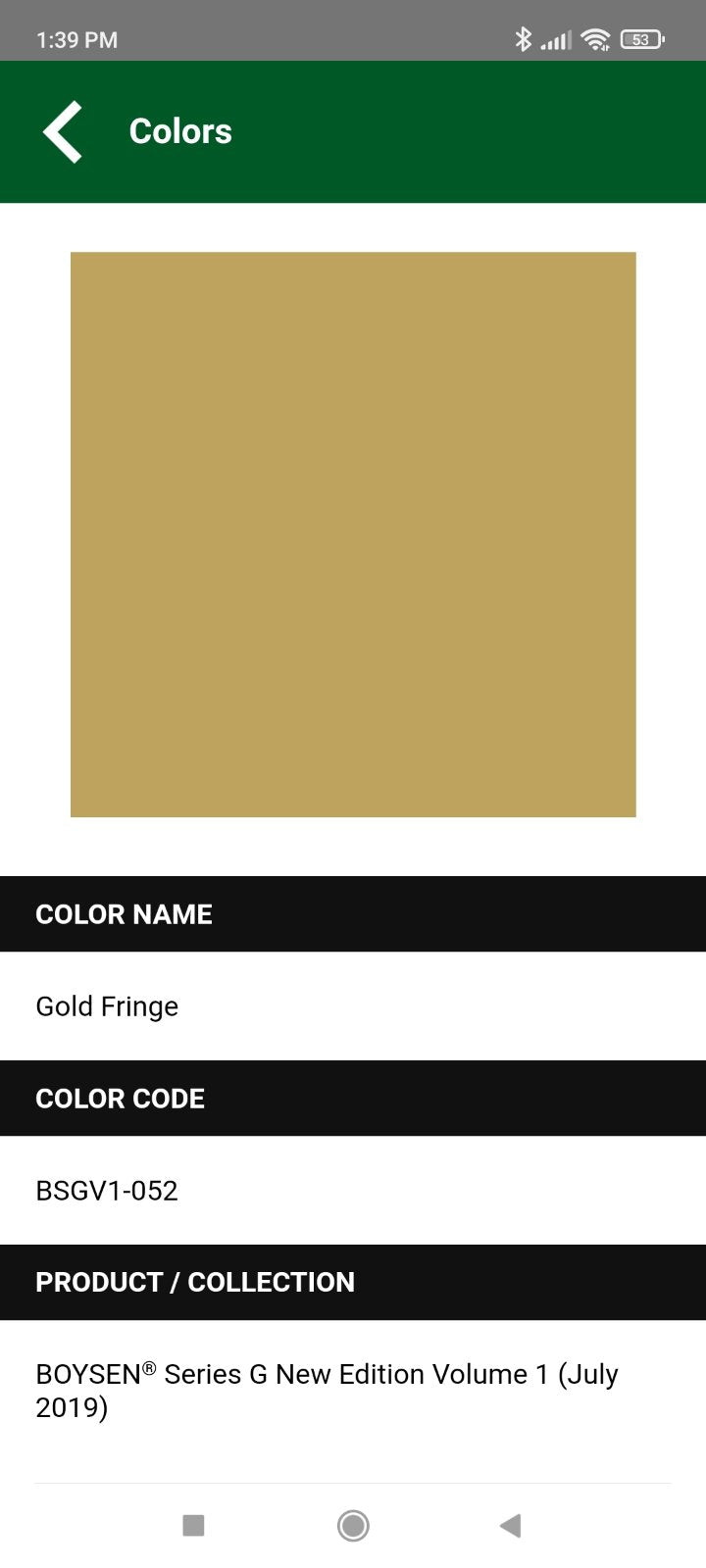 BOYSEN BSGV1-52S GOLD FRINGE SEMI-GLOSS LATEX 4L