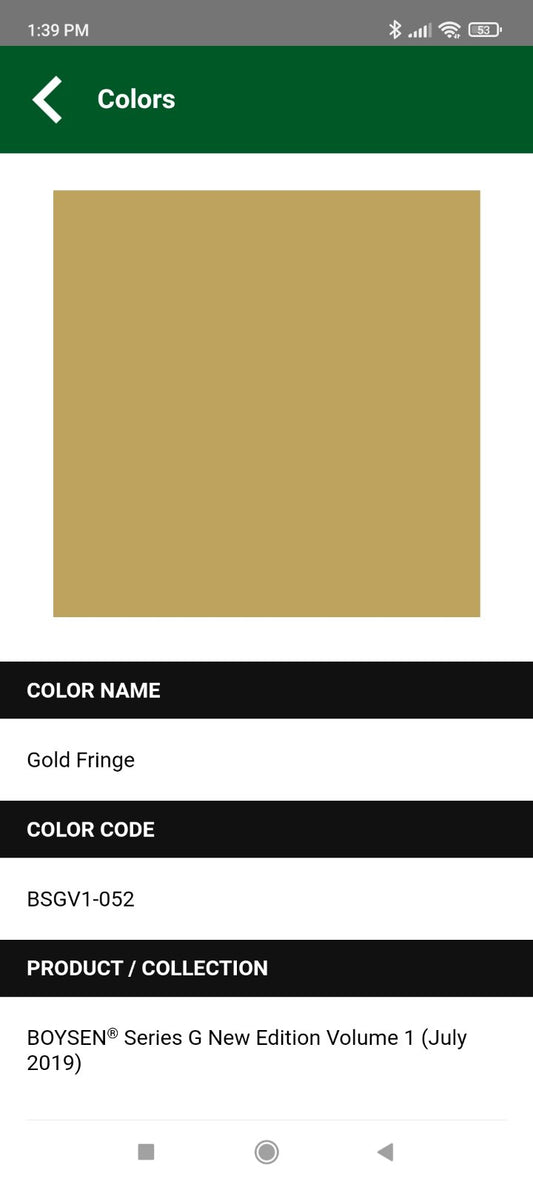 BOYSEN BSGV1-52S GOLD FRINGE SEMI-GLOSS LATEX 4L