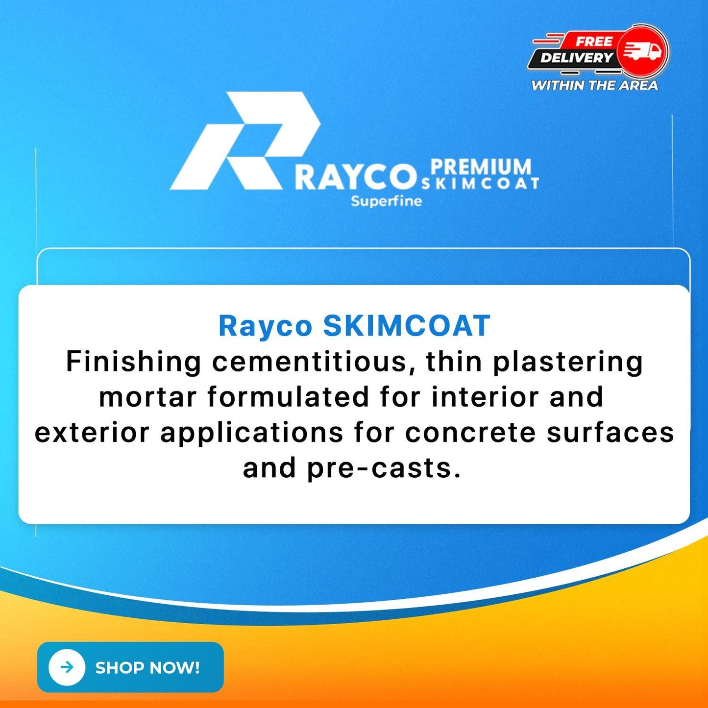 Rayco Superfine White Skimcoat 20kg.