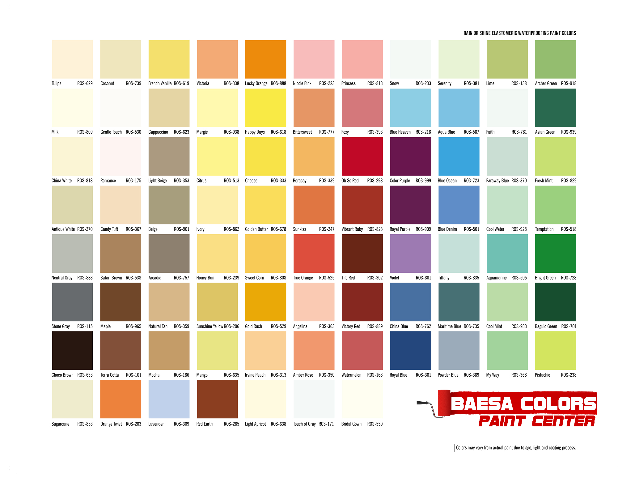 Rain or Shine 823 Vibrant Ruby Elastomeric Paint – BAESA COLORS PAINT ...