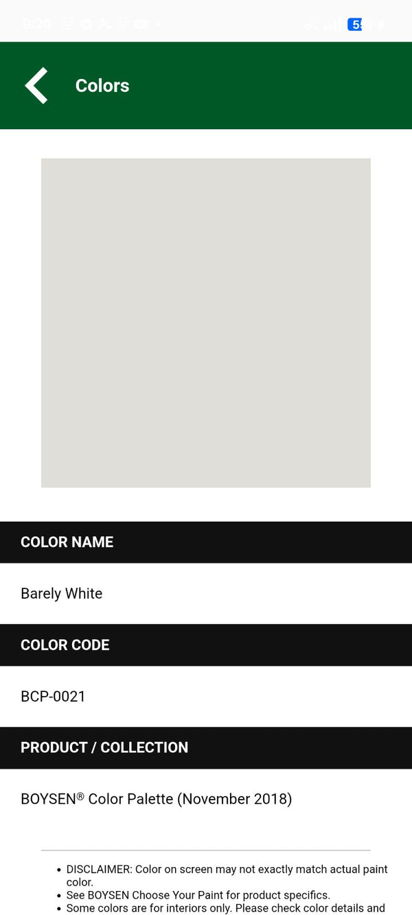 BOYSEN BCP 0021 BARELY WHITE WALLGUARD DIRT RESISTING LATEX 4L – BAESA ...